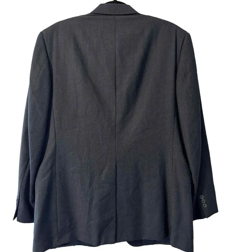 Monsieur Givenchy Blazer Mens 42R Black Suit Jacket‎ Sport Coat Two Button US